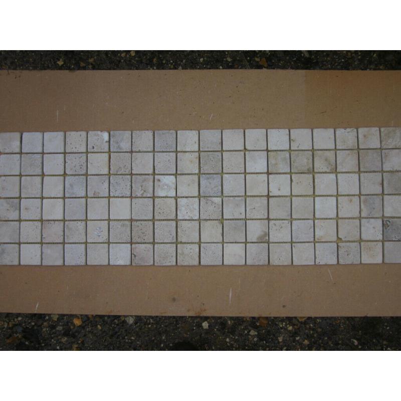 Tumbled classic light Travertine Mosaic Tiles