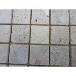 Tumbled classic light Travertine Mosaic Tiles