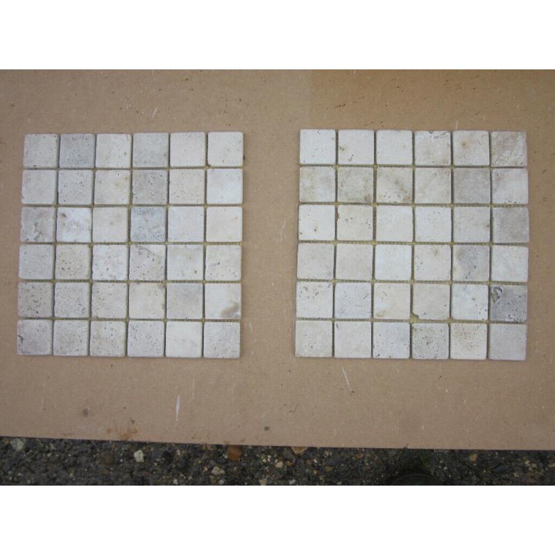Tumbled classic light Travertine Mosaic Tiles