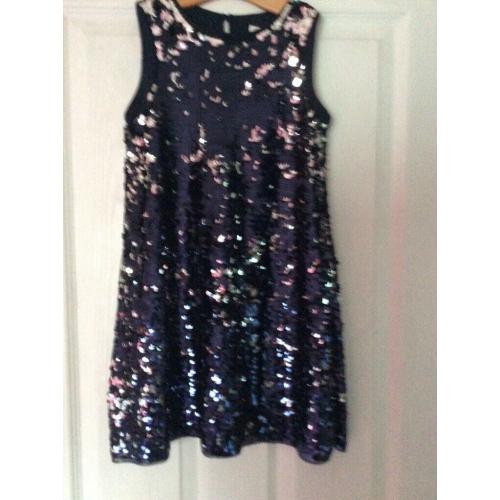 GIRLS FLIP SEQUINED DRESS - age 9-10 years