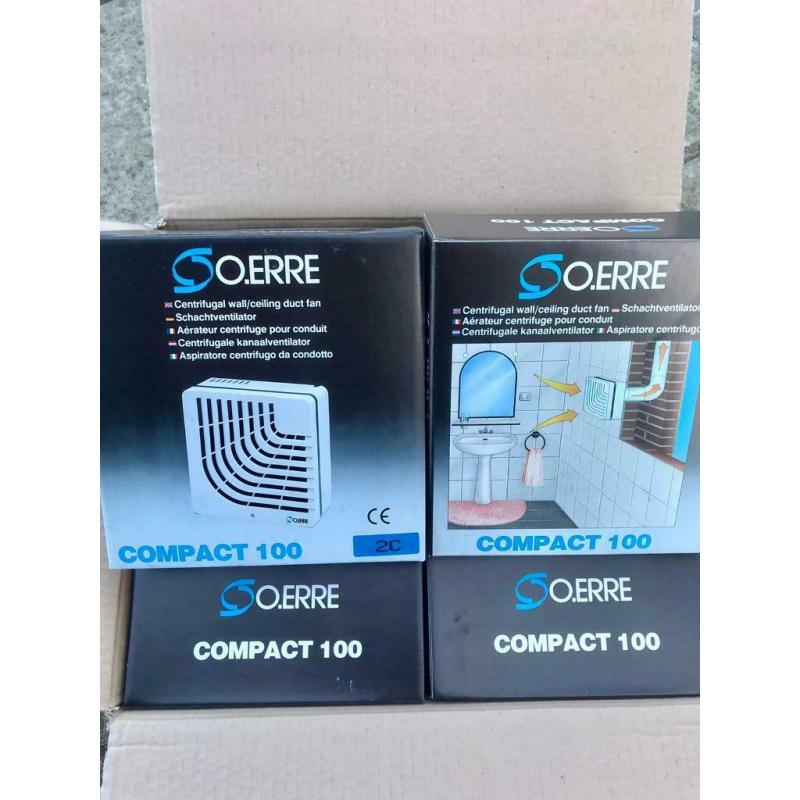 O. ERRE compact 100 extractor fans with timer