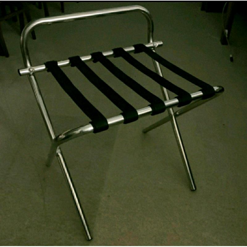 Luggage Rack / Stand - Quality Stainless Steel and Straps Luggage Rack