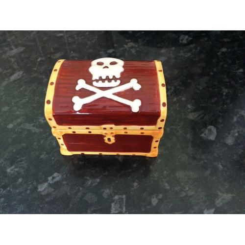 Ceramic Pirate Chest Jewellery Box
