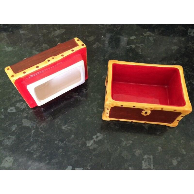 Ceramic Pirate Chest Jewellery Box