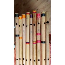 Bansuri flutes made of bamboo