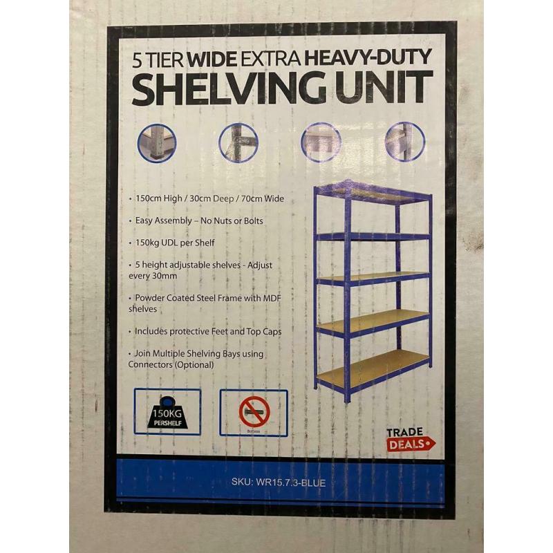 New heavy duty shelving 150X30X70 or 180x40x90