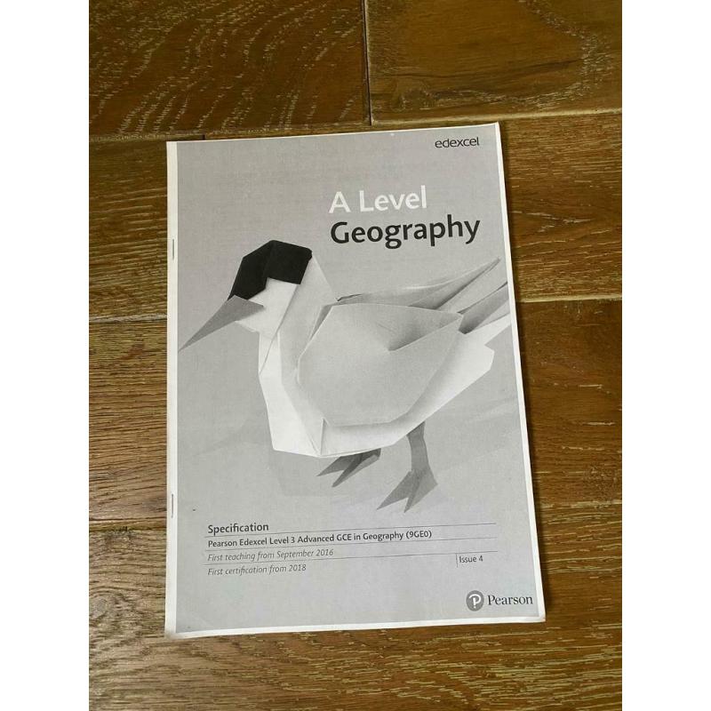 A LEVEL EDEXCEL GEOGRAPHY LEVEL 3 FULL SPECIFICATION