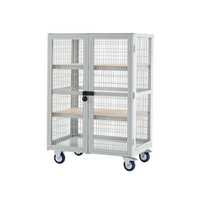 Mobile Storage Plywood Shelving with doors