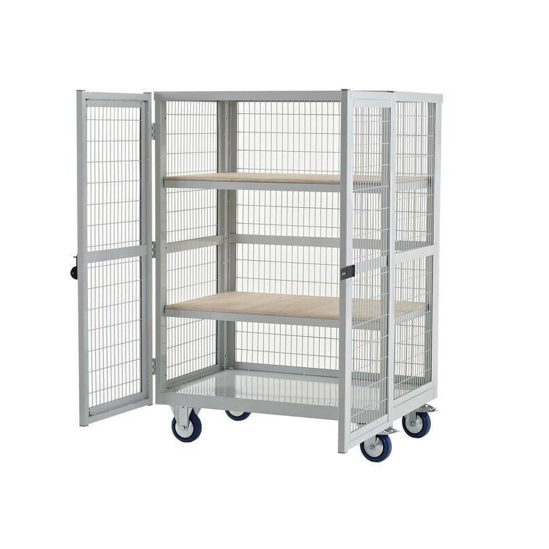 Mobile Storage Plywood Shelving with doors