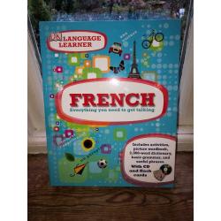 Brand new Dorling Kindersley teach yourself French set. It includes