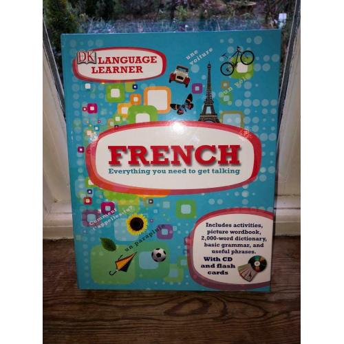 Brand new Dorling Kindersley teach yourself French set. It includes