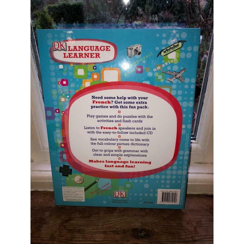 Brand new Dorling Kindersley teach yourself French set. It includes