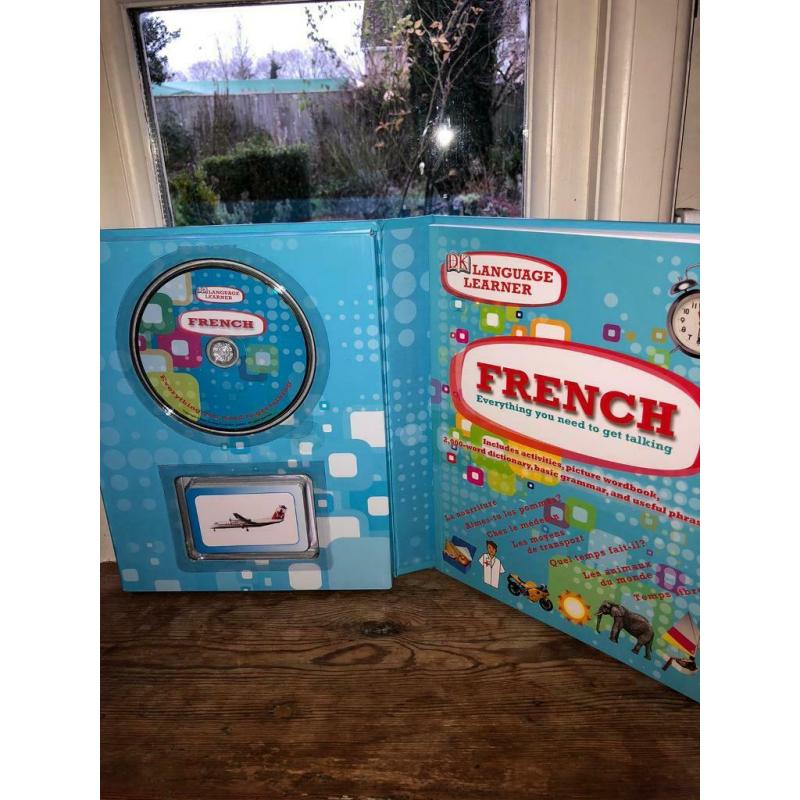 Brand new Dorling Kindersley teach yourself French set. It includes
