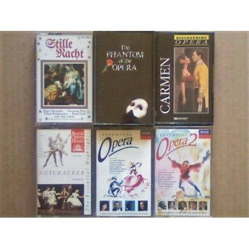 CSL SYMPHONIES SILENT NIGHT PHANTOM / OPERA CARMEN NUTCRACKER CLASSICAL PRERECORDED CASSETTE TAPES