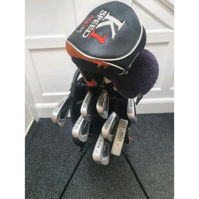 Full set of golf clubs