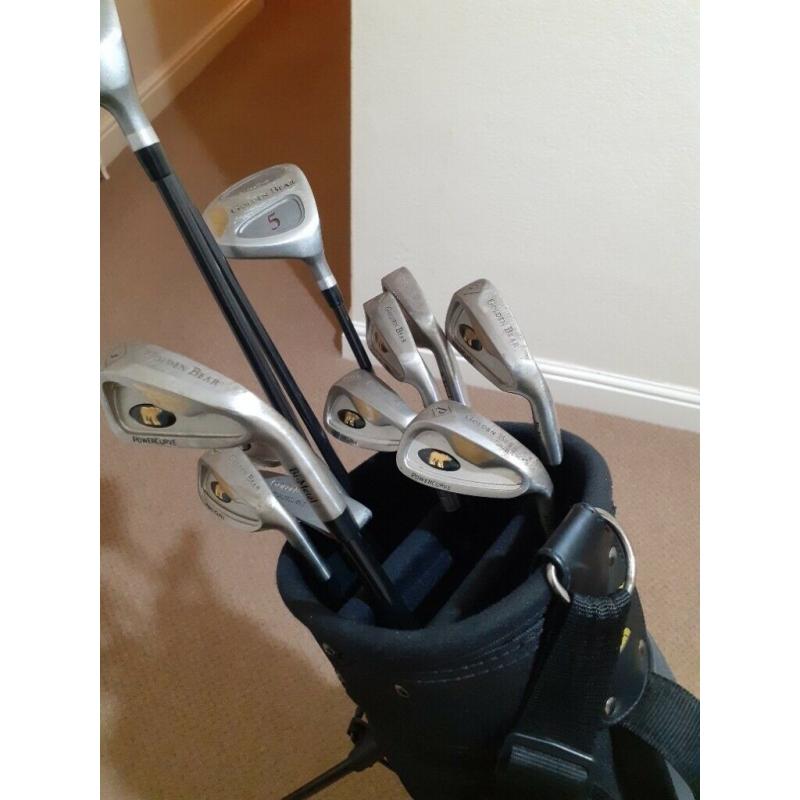 Golf Clubs- full set of Golden Bear clubs with bag
