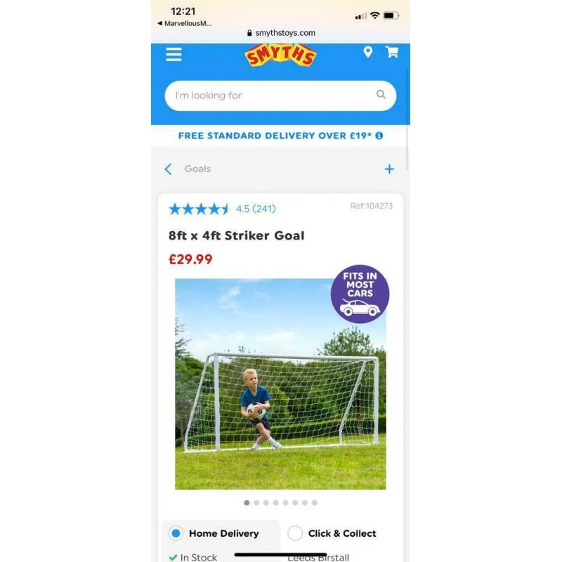 8x4ft goal brand new
