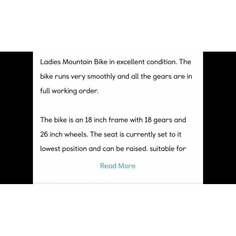 Ladies mountain bike