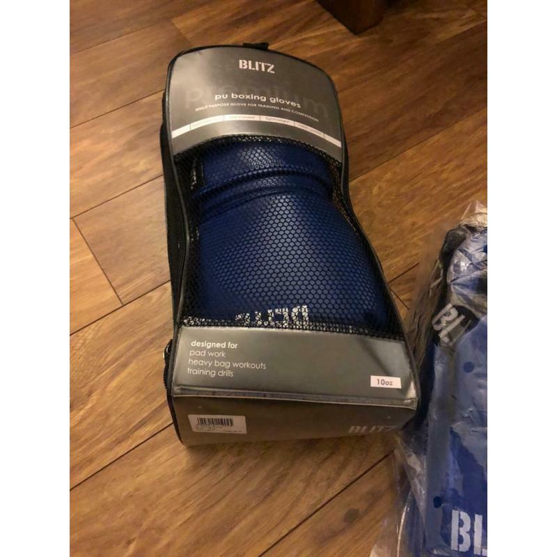 Boxing Gloves & Foot Protectors (two pairs or ?10 separately)