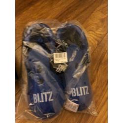 Boxing Gloves & Foot Protectors (two pairs or ?10 separately)