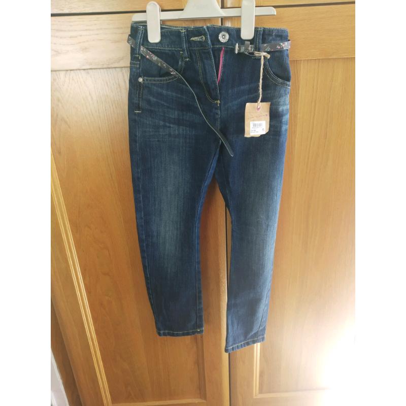 Girls Denim jeans, relaxed fit ,Next, BNWT age 8