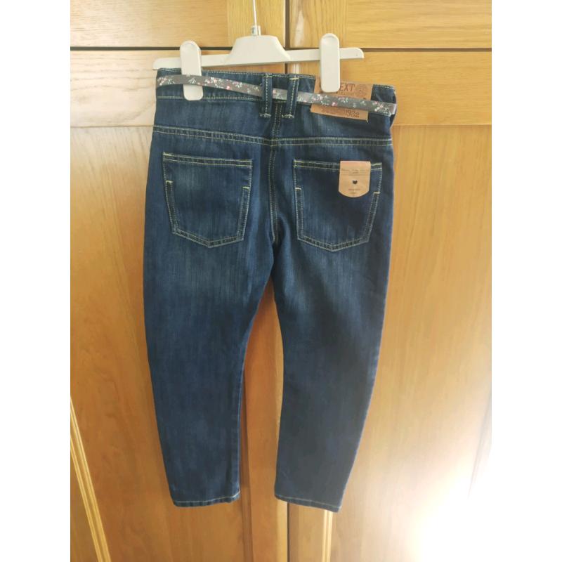 Girls Denim jeans, relaxed fit ,Next, BNWT age 8