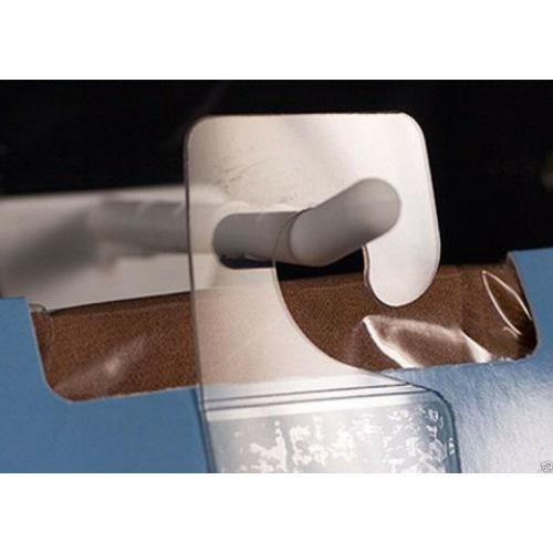 Self-Adhesive Sticky Hanging Tabs Hooks Clear 50mm x 32mm Retail x 500