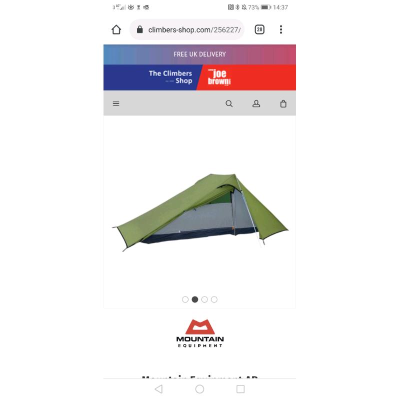 AR Ultralite Tent- Mountain Equipment