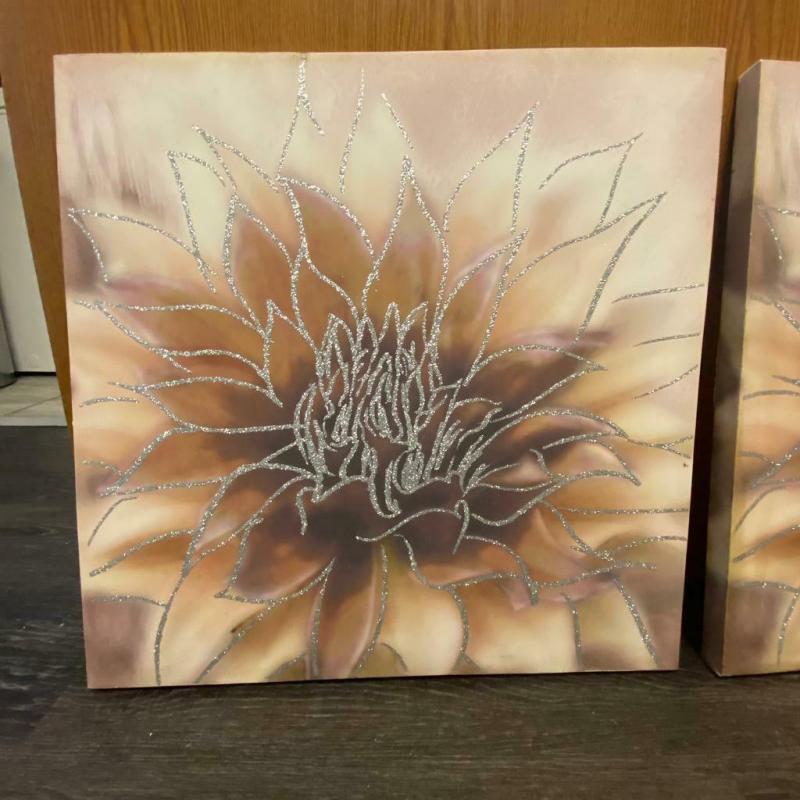 X2 floral canvas
