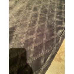 Large steel grey throw /bedspread /Sherpa blanket 90x95inches