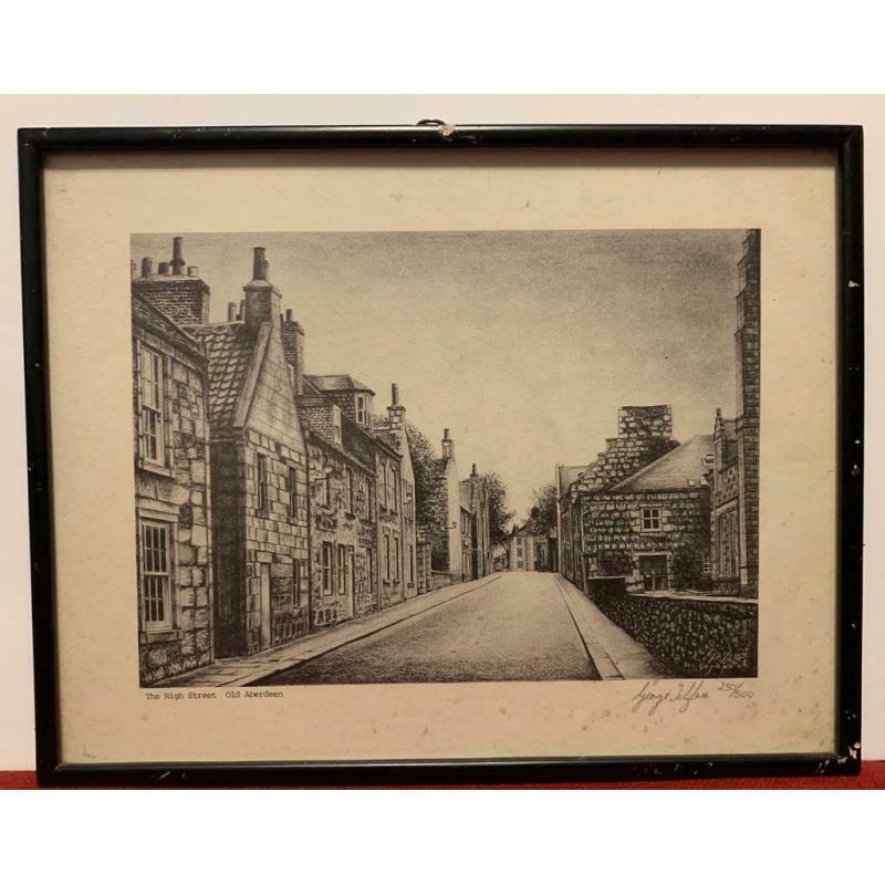 Historic Aberdeen Landmarks- pencil drawings -