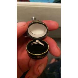 Diamond platinum engagement ring