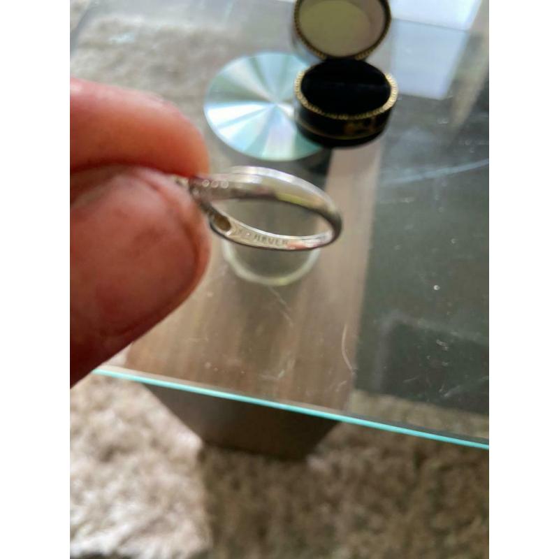 Diamond platinum engagement ring