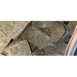 55p per block -500-600 Granite Cobbles-Silver grey 100mm x 100mm .NEW.