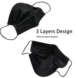 Protective Disposable Face Masks Black Brand YUKUI