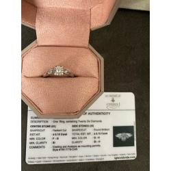 Palladium 1/3 Carat Diamond Ring