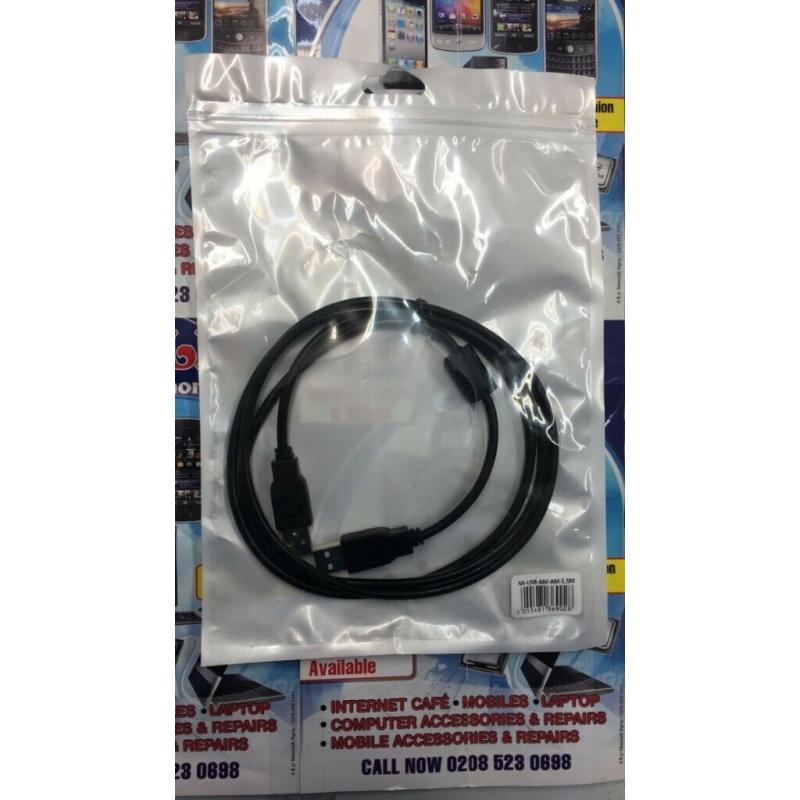 USB to USB Cable Type A Male to Male Extension Cable For Data Transfer/Harddrives/Printers/Cameras