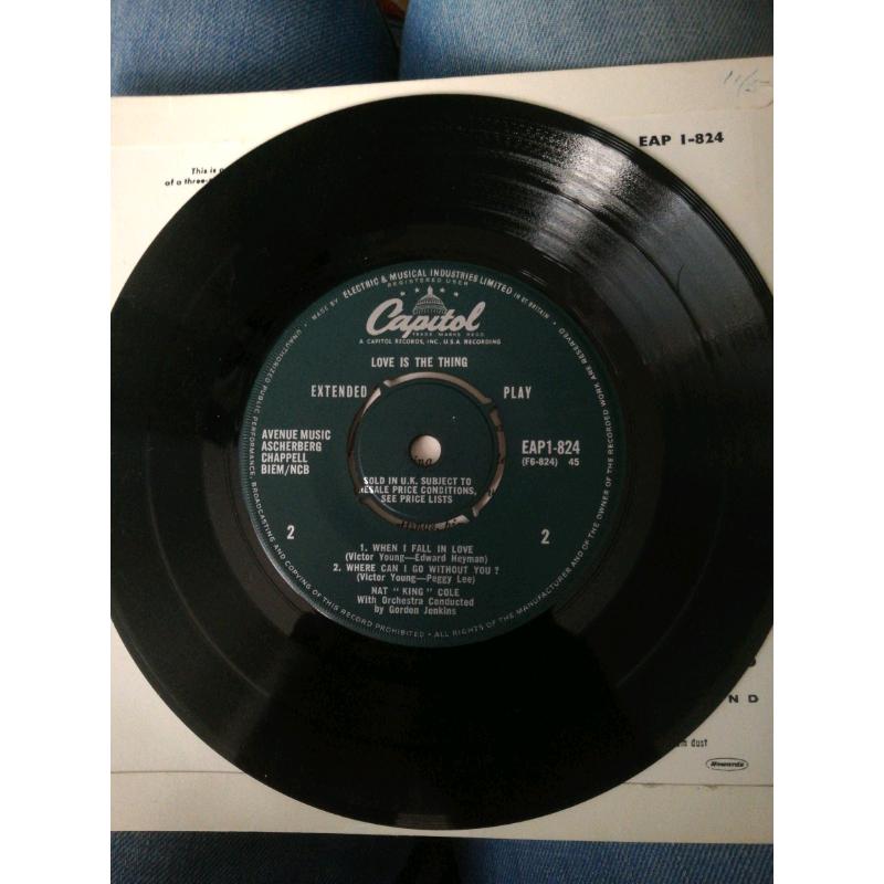 7" vinyl EP Nat King Cole Love Is The Thing