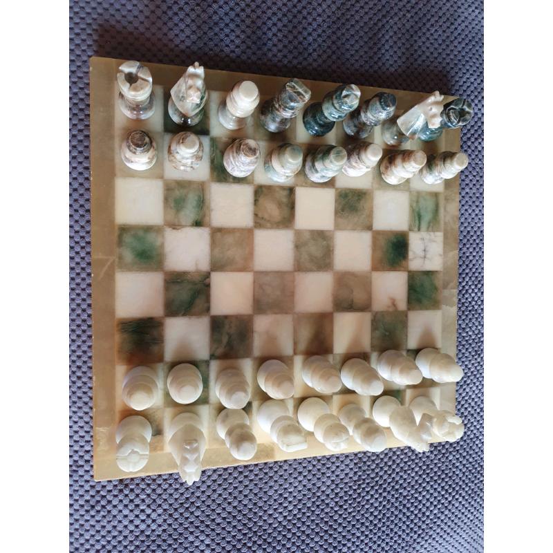 Maltese Marble & Onyx Chess Set