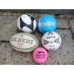 VARIETY OF FOOTBALL/RUGBY BALLS