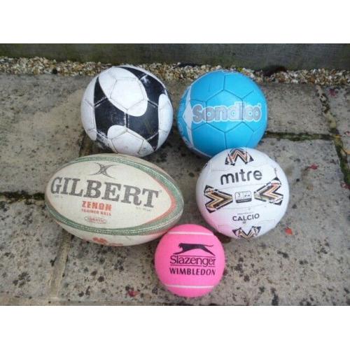 VARIETY OF FOOTBALL/RUGBY BALLS