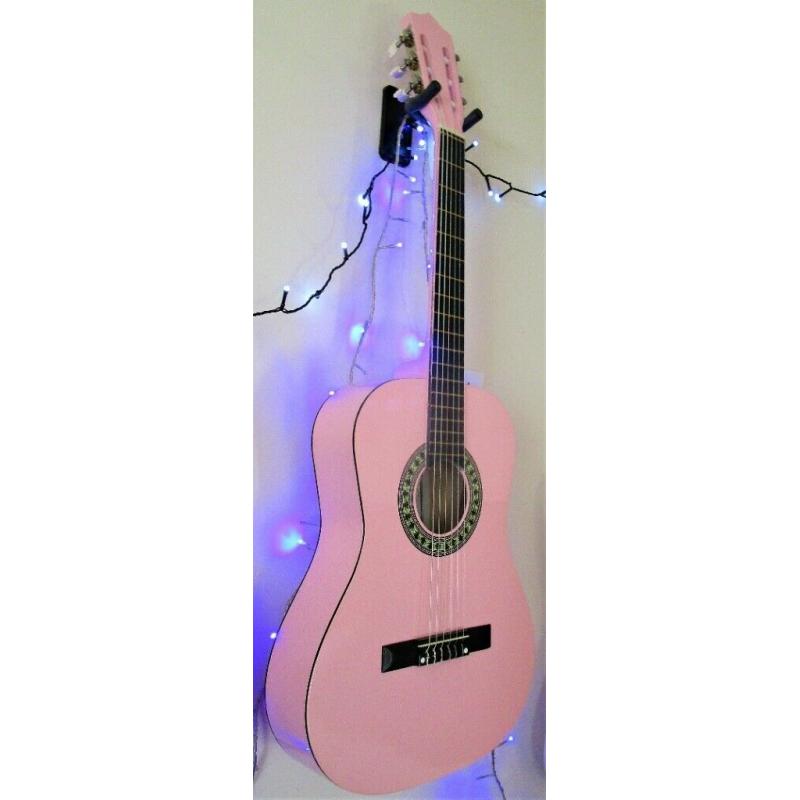 A nice clean-tidy Acoustic Nylon String 3/4 Size guitar. Herald HL3PK Model. New Strings fitted