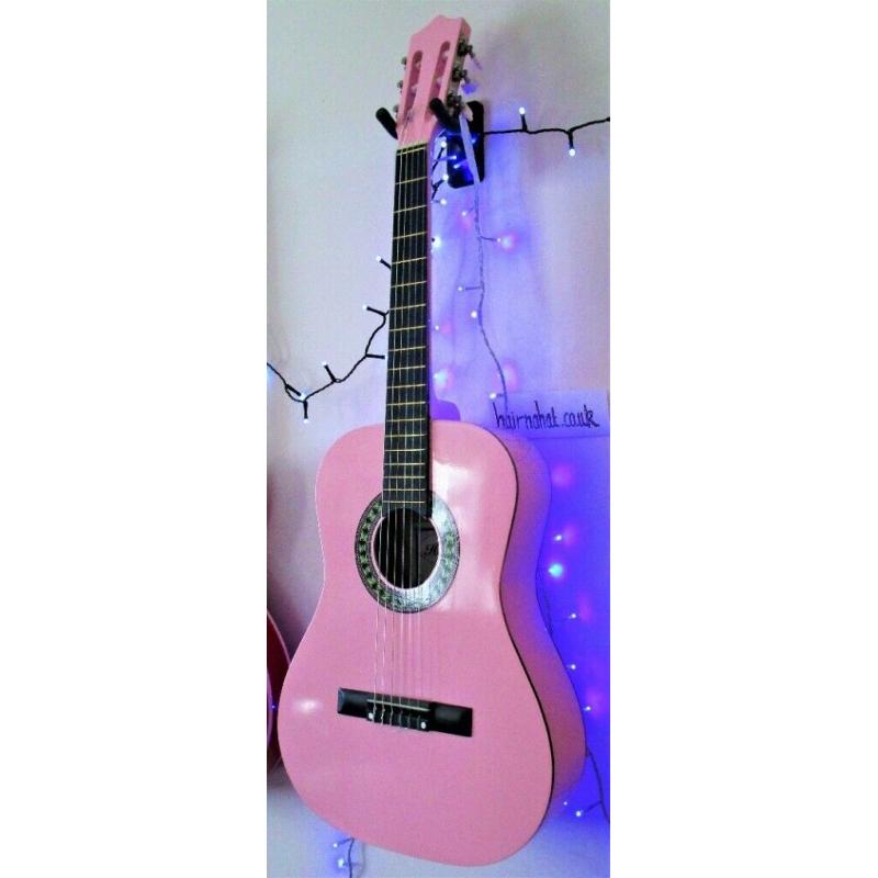 A nice clean-tidy Acoustic Nylon String 3/4 Size guitar. Herald HL3PK Model. New Strings fitted
